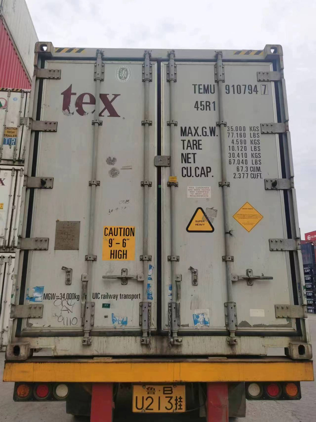 40' Used CW Reefer (Refrigerated Container) (USA)