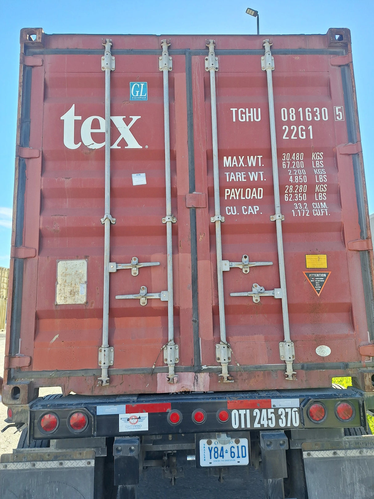 TGHU0816305 - 20' Used Container (BRAMPTON)