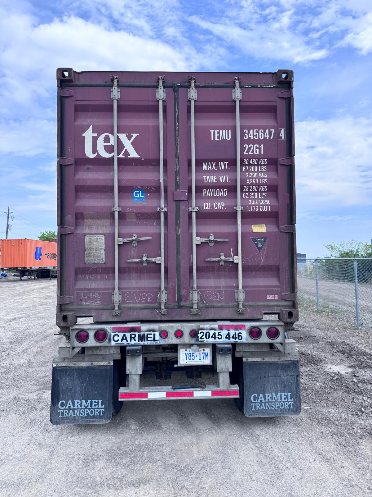 TEMU3456474 - 20' Used Container (BURLINGTON)