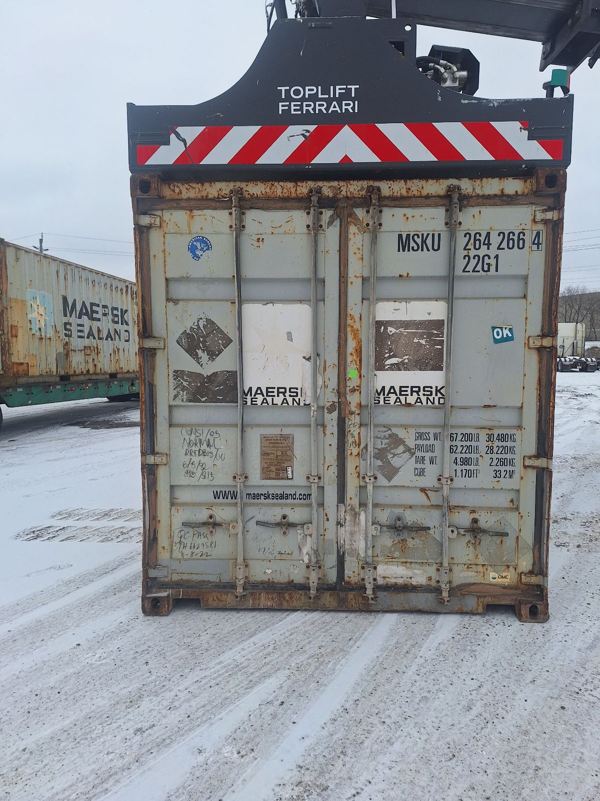 MSKU2642664 - 20' Used Container (Bolton)