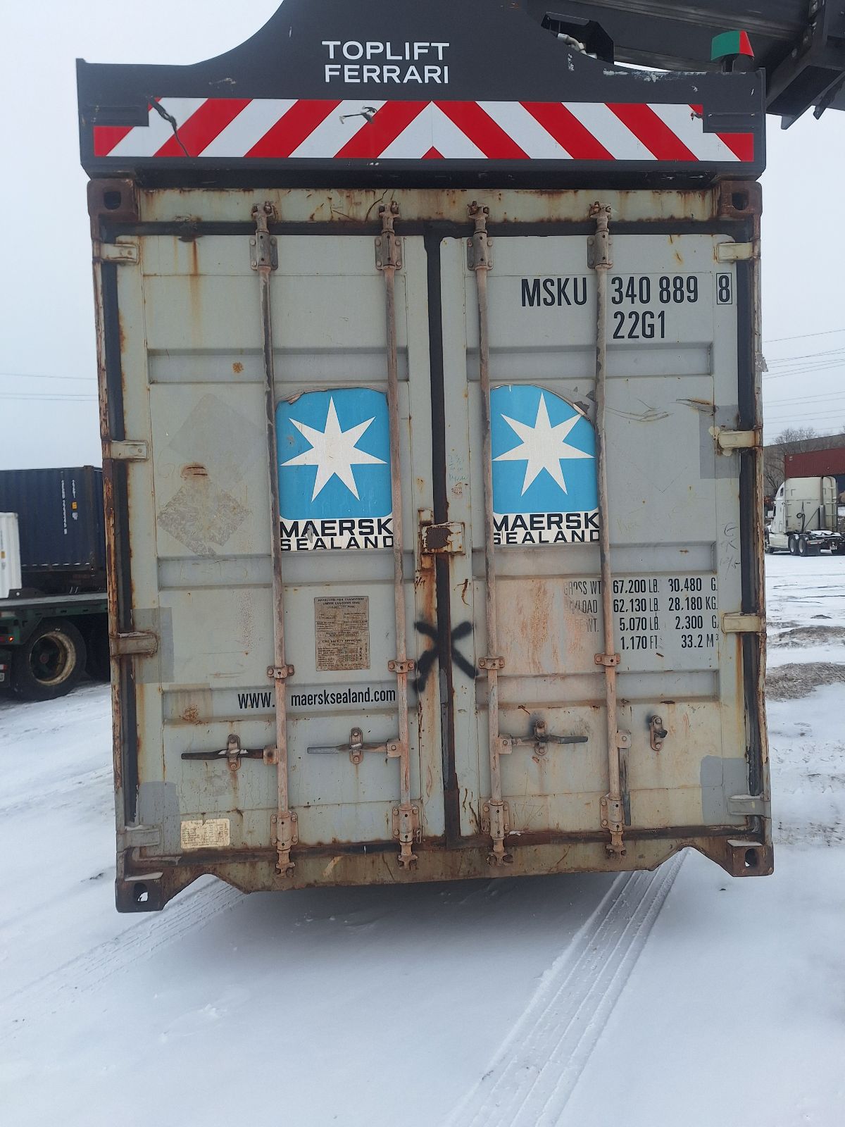 MSKU3408898 - 20' Used Container (Bolton)