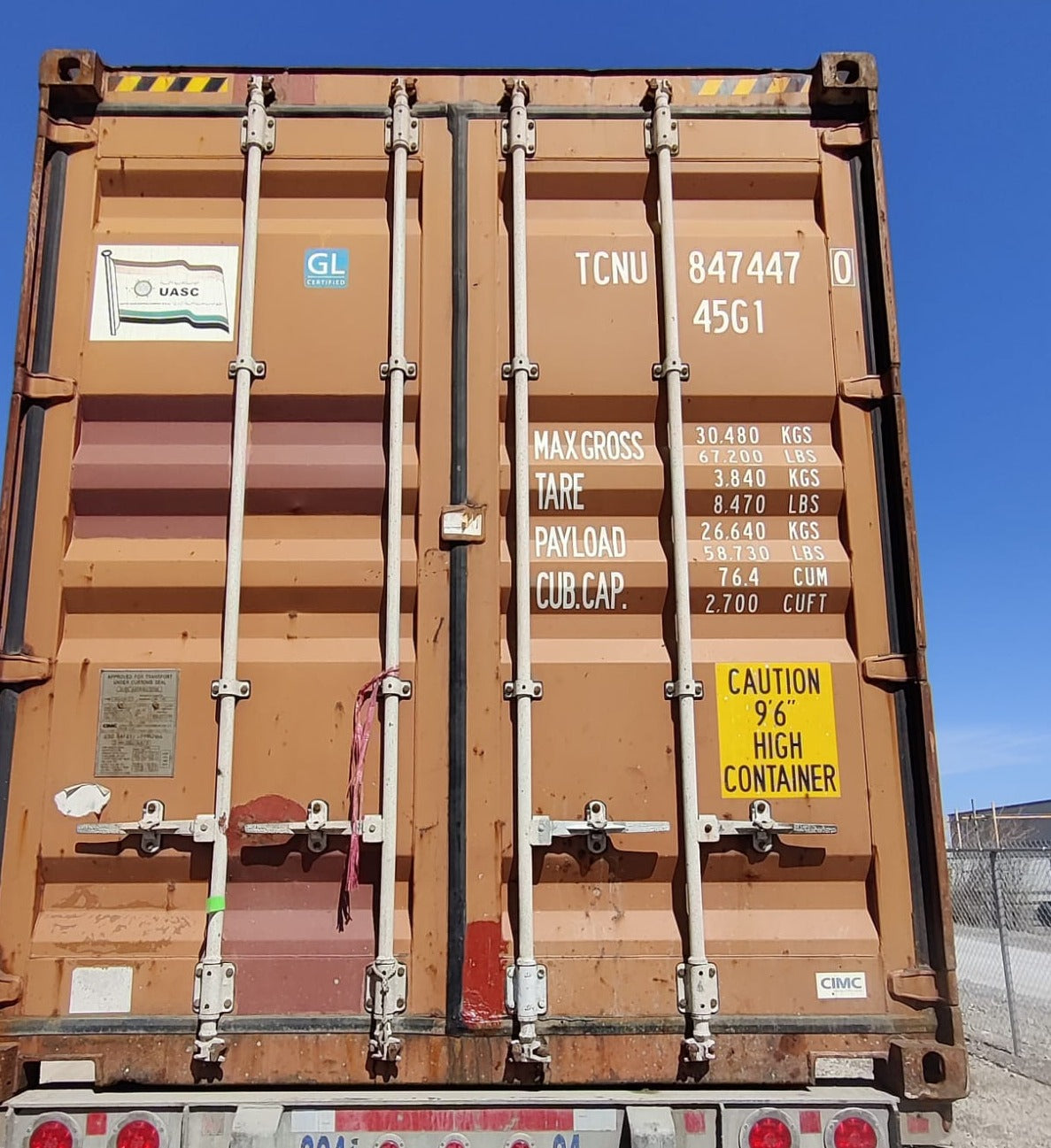 TCNU8474470 - 40' High Cube Used IICL Container (BURLINGTON)