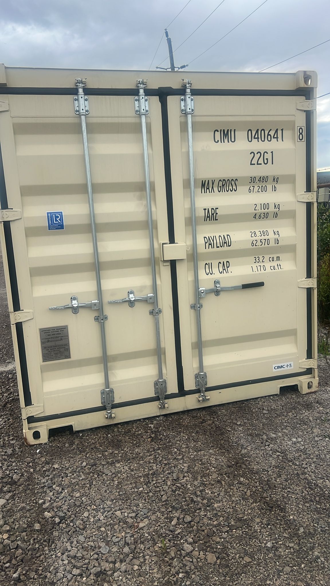 CIMU0406418- 20' New/One-Trip Shipping Container