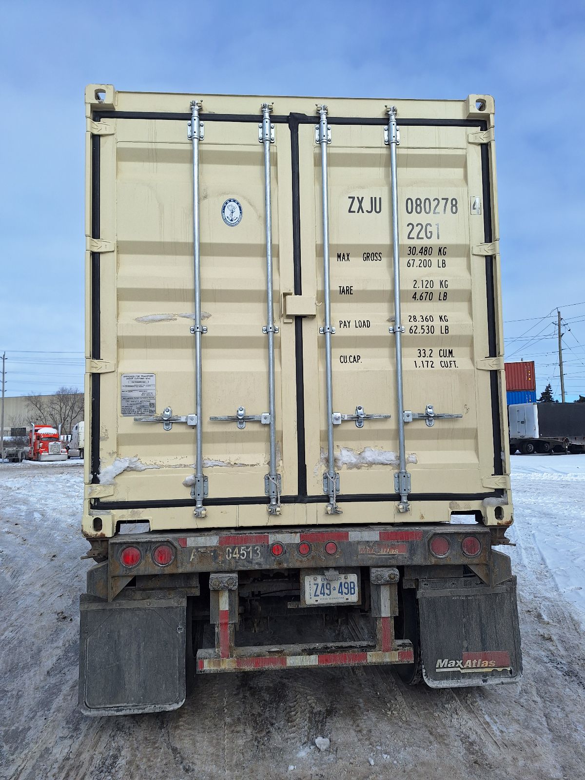 ZXJU0802784 - 20' New/One-Trip Shipping Container