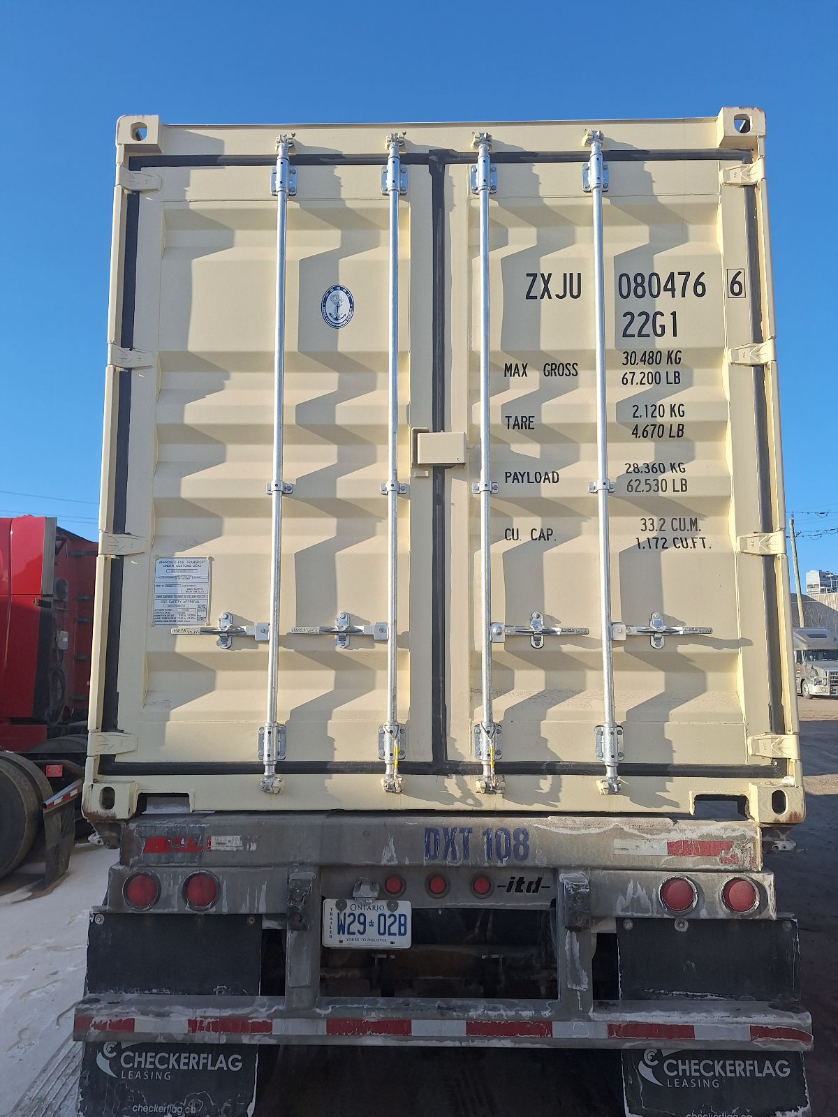 ZXJU0804766 - 20' New/One-Trip Shipping Container