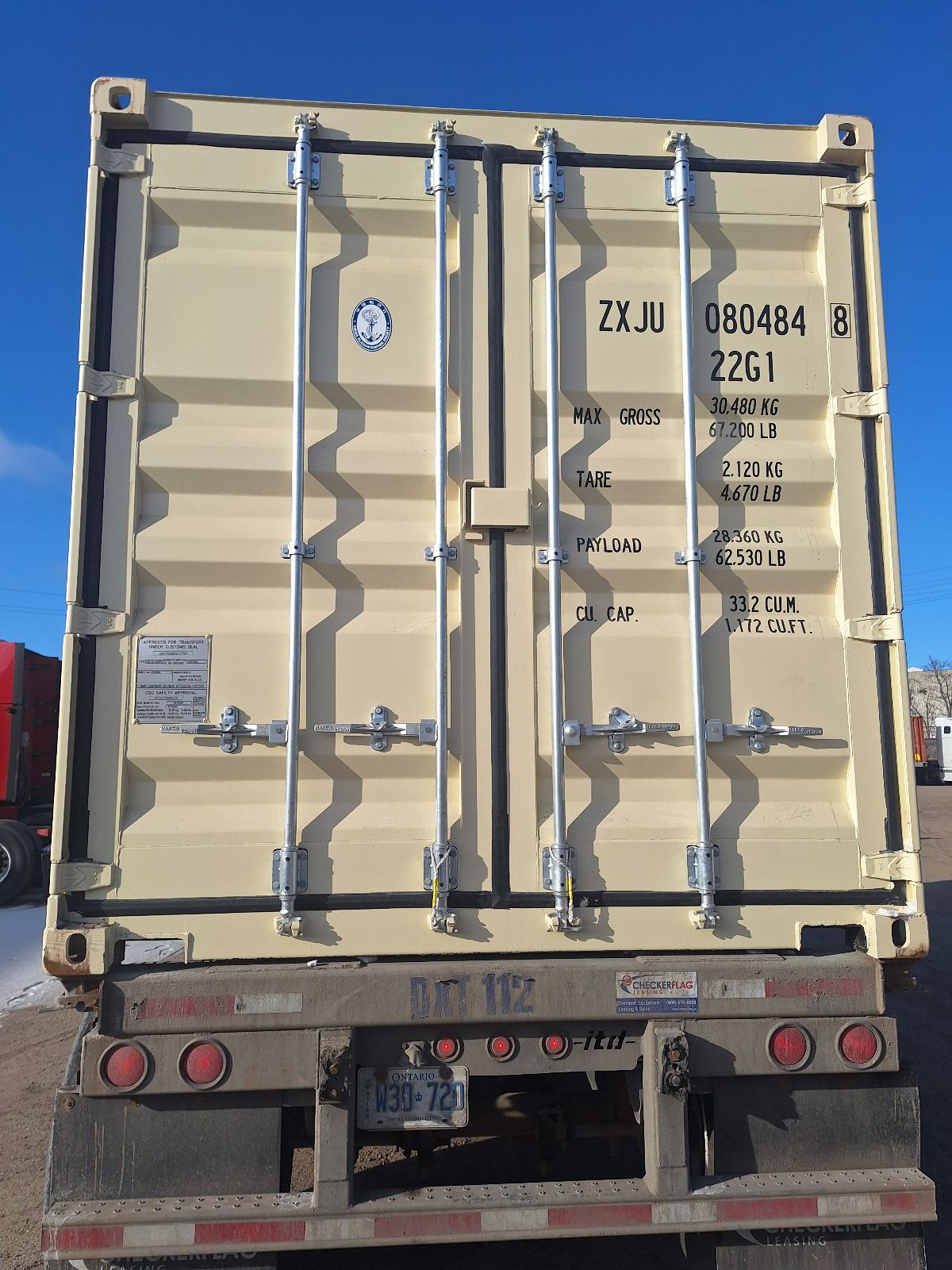 ZXJU0804848 - 20' New/One-Trip Shipping Container