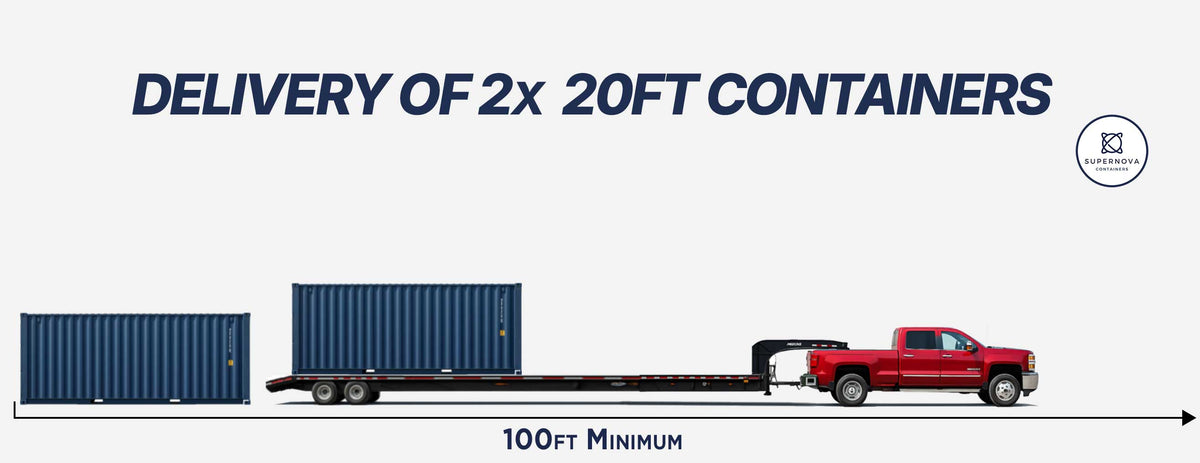 Delivery of Two 20ft Containers – Supernova Containers